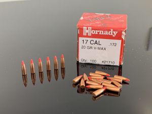 Пули 172 Hornady 17 Cal (.172) 20 Gr V-Max #21710