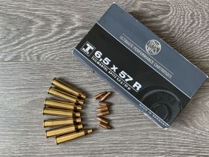 Комплект 6.5х57R, RWS, SP 93gr, Новые, пуля + гильза