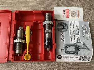 Набор из 2-х матриц с микрометром 7.62х54, Lee Micrometer Full Length Sizing 3-Die Set 92382 для снаряжения патронов 500M11743