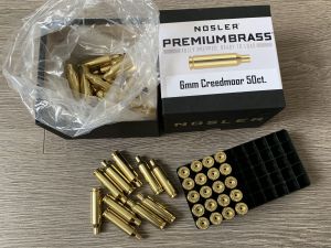 Гильзы 6mm Creedmoor, НОВЫЕ, латунь, Nosler 500M11843