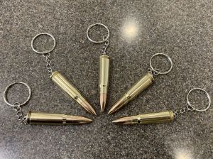 Брелок патрона Автомат Калашникова 7.62х39 АКМ, под золото